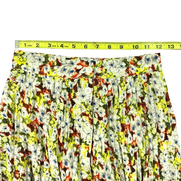 & Other Stories Pleated Button Front Midi Skort Floral - Picture 7 of 7